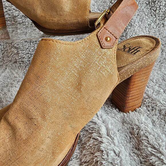 Sofft Women Cidra Leather Comfort Peep Toe Slingback Heel Sandal Size 11M Brown - Picture 2 of 9